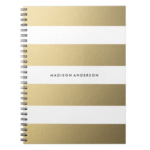 Gold Striped  Notebook