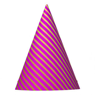 Gold Striped Purple Party Hat