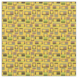 Gold Striped Rectangles  Fabric