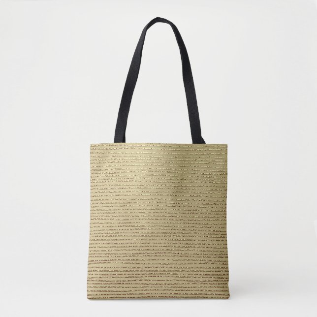 Gold Stripes: Abstract Vintage Background Tote Bag (Front)