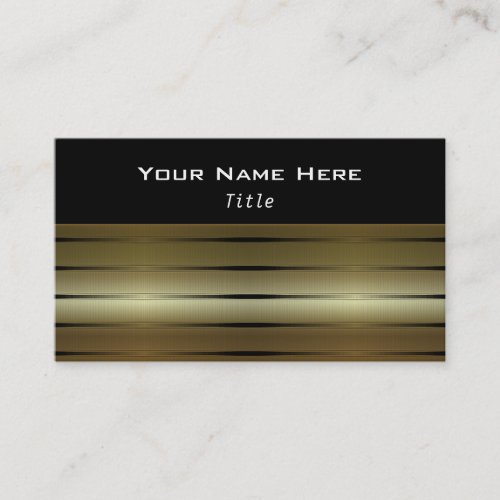 Gold Stripes D3 Contemporary Business Cards