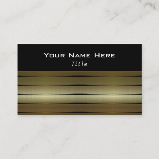Customizable Gold Stripes D3 Contemporary Business Cards