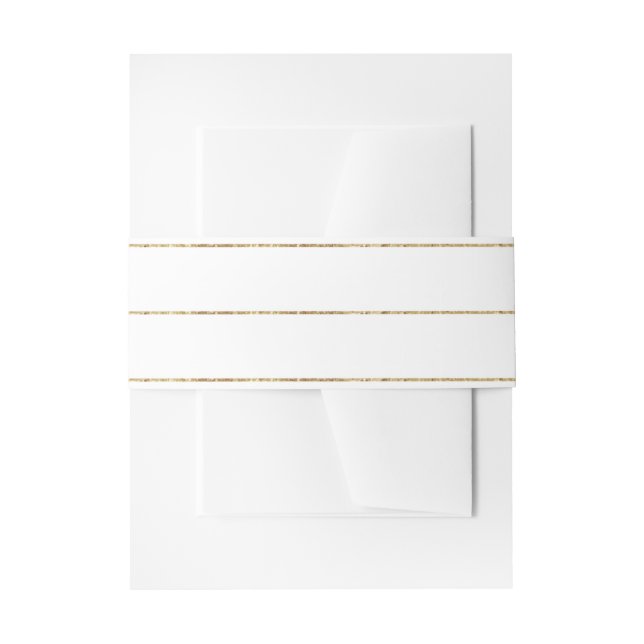 Gold Stripes Invitation Belly Band (Front Example)