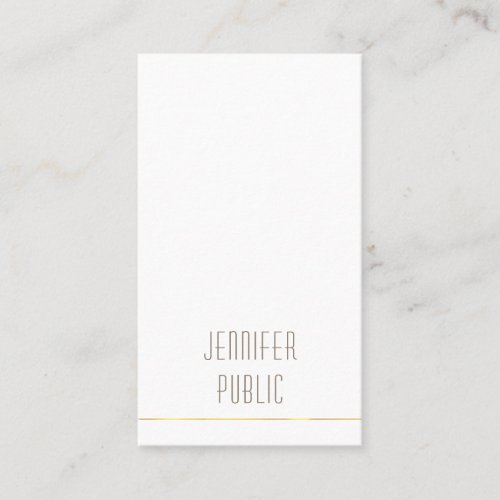 Gold Stripes Modern Minimalist Design Unique Plain Business Card