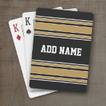 Gold Stripes Sports Jersey Name - CAN EDIT COLOR Poker Cards<br><div class="desc">If you are a Fantasy Football team owner,  make your own products and show off to your friends! Or - Do you play High School Football and want a memento? This jersey design is perfect for anyone playing sports.</div>