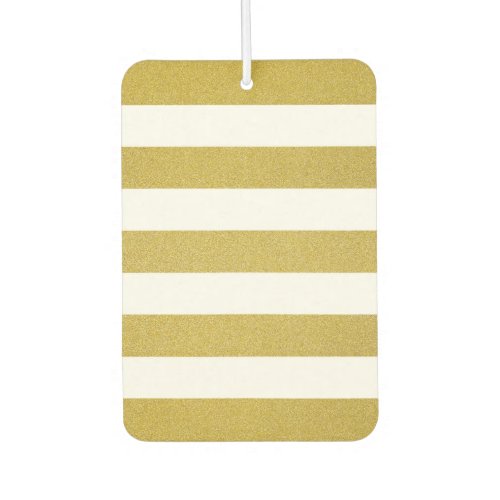 Gold Stripes White Stripes Striped Pattern Air Freshener