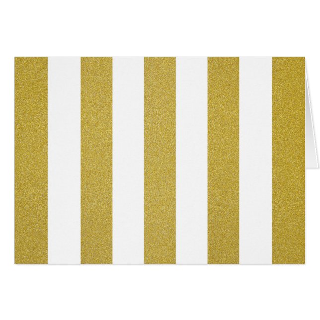 Gold Stripes, White Stripes, Striped Pattern Cards (Front Horizontal)