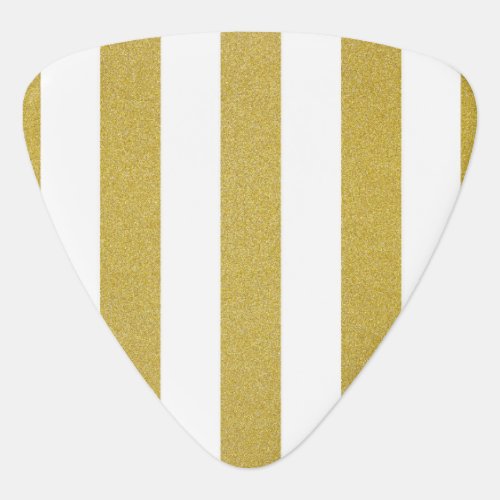 Gold Stripes White Stripes Striped Pattern Guitar Pick