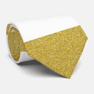 Gold Stripes, White Stripes, Striped Pattern Neck Tie