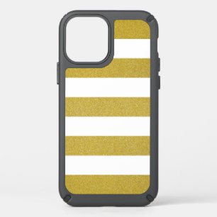 Gold Stripes, White Stripes, Striped Pattern Speck iPhone 12 Case