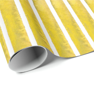 Gold Stripes Wrapping Paper