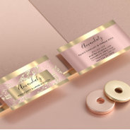 Gold Strokes Marble Beauty Shop Rose Spa Makeup Business Card at Zazzle