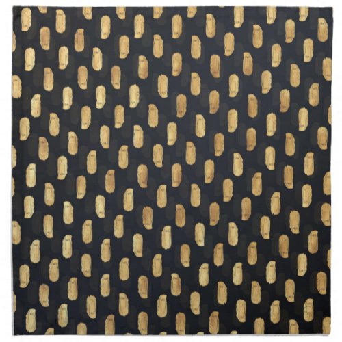 Gold Strokes Painting Gray Gradient Design Cloth Napkin