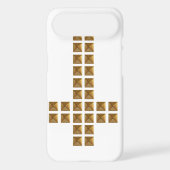 Gold Studded Inverted Cross Case-Mate iPhone Case (Back)