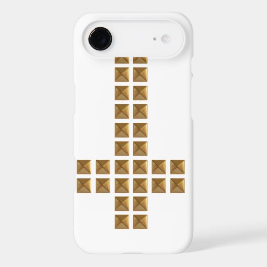 Gold Studded Inverted Cross Case-Mate iPhone Case (Back)