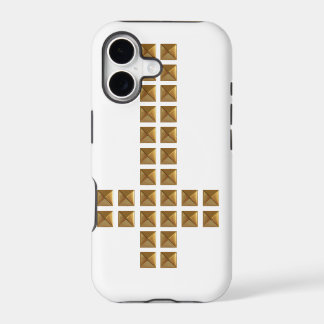 Gold Studded Inverted Cross iPhone 17 Case