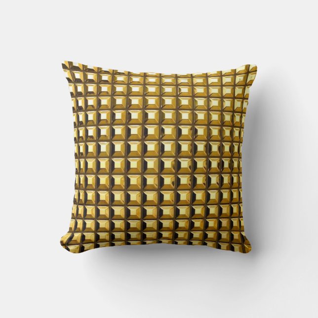 Gold Studs Throw Pillow (Front)