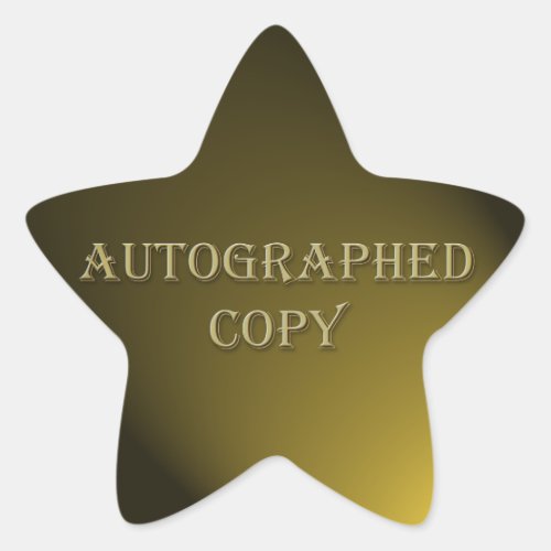 Gold Style Autographed Copy Author Sticker
