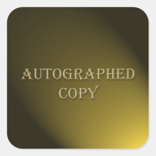 Gold Style Autographed Copy Author Sticker