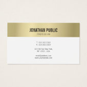 Gold Stylish Modern Sleek Professional Cool Plain (Front)