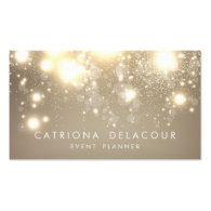 Gold Subtle Glitter Bokeh Business Card