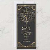 Gold Sun and MoonTarot Card Save the Date (Front)