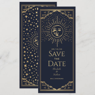Gold Sun and MoonTarot Card Save the Date
