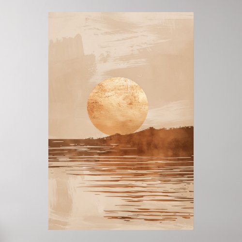 Gold sun By Jean_Claude Poster