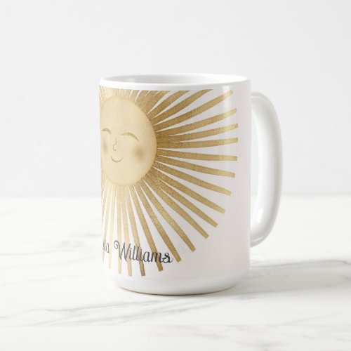 Gold Sun Happy Sunshine Coffee Mug