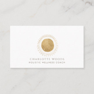 Gold Sun Holistic Wellness Coach Business Card