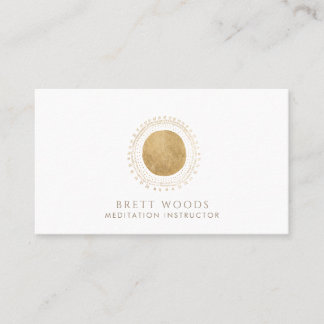 Gold Sun Meditation Instructor Business Card