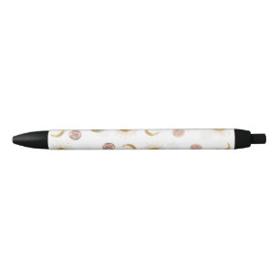 Gold Sun Moon Planets Space White illustration Pen