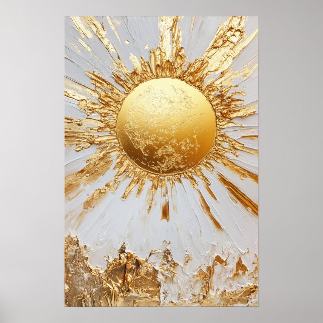 Gold sun painting poster (Front)
