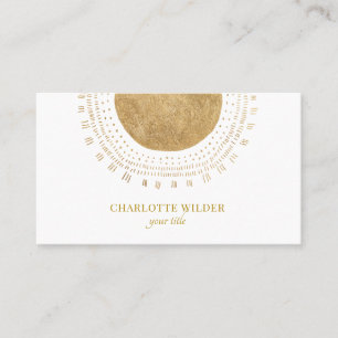Gold Sun Rays Business Card