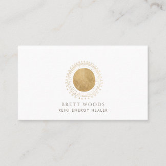 Gold Sun Reiki Energy Healer Business Card