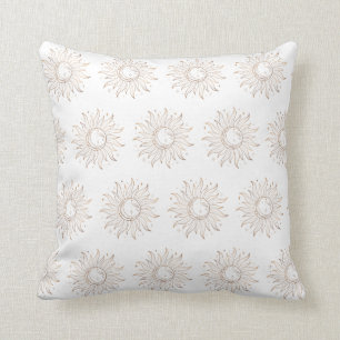 Gold sun throw pillow
