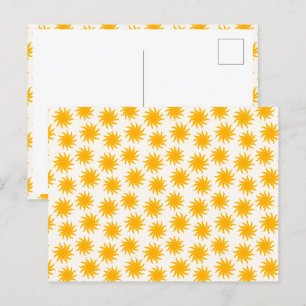 Gold Sunburst Pattern Postcard
