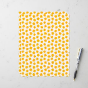 Gold Sunburst Pattern Scrapbook Paper