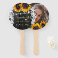 Gold sunflower barn wood PHOTO graduation party