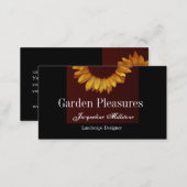 Gold Sunflower Business Card (Front/Back)
