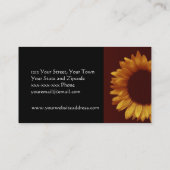 Gold Sunflower Business Card (Back)