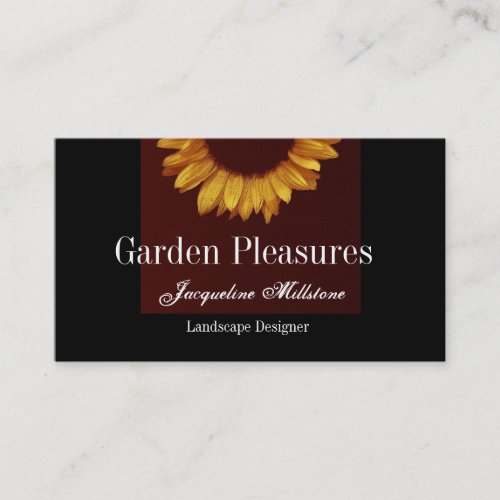 Gold Sunflower Business Card Templates