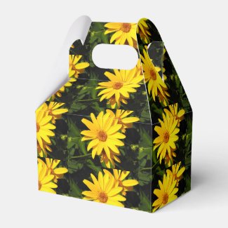 Gold Sunflower Favor Box