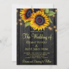 Gold sunflowers rustic country barn wood wedding
