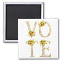 Gold Sunflowers Vote Magnet