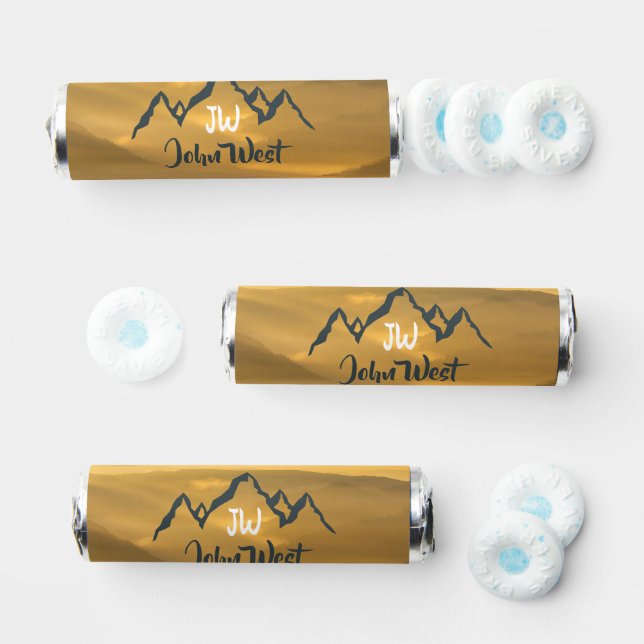 Gold sunrise personalizable mountains monogram breath savers® mints (Assorted)