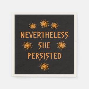 Gold Suns Nevertheless She Persisted Paper Napkins