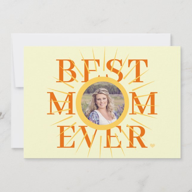 Gold sunshine mom multi photo Mother's Day card (Front)