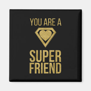 Gold Superhero Friend Valentine Magnet