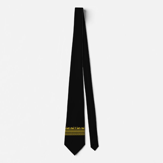 Gold Swans Neck Tie (Front)